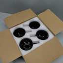 harebe Retro Coffee Mugs Set of 4, 10 OZ Heavy Classic Ceramic Diner Cups Set with Handle for Coffee, Tea, Cocoa, Milk, LatteBlack