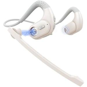 BANIGIPA Bluetooth Headset with Removable Microphone, Wireless Headset w/DSP Noise Cancelling for Phones Laptop Computer PC, Open Ear Headphones for Working Driving Running Cycling Driving -12 Hrs