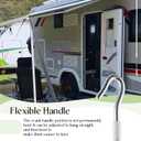 RV Awning Crank Handle RV Awning Telescoping Wand Shade Crank 54" Foldable Pull Rod with Hook for Truck Tent Shelter Camper Canopy, 53.94" x 54.72"