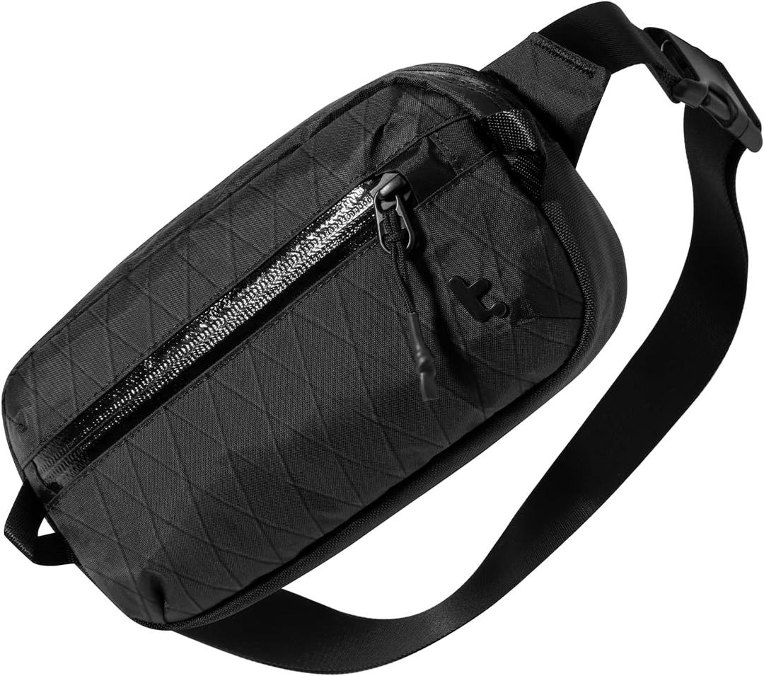 Tomtoc 1.5L X-Pac Sling Bag with RFID Blocking, Crossbody Bag Minimalist Chest Shoulder Pack for Men/Women, Water-resistant Lightweight Casual Funny Pack for Travel, Daily Commute