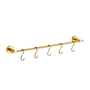 22 Inch Kitchen Utensil Hanger with 5 Hooks, Stainless Steel Wall Mounted Rail Rack for Bathroom, Bedroom (Brushed Gold) YIGUANXIN 