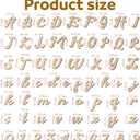 Gerrii 320 Pcs 4'' Wooden Letters and Numbers Crafts Unfinished Cursive Wooden Alphabet a to Z, Wood Numbers 0 to 9 Sign for DIY Wall Decor Painting Writing with Bonus Accessories Instructions