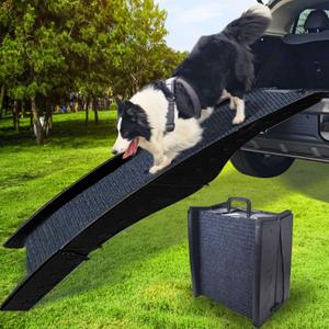 Dog Ramp for Car, Pet Ramp with Removable Non-Slip Pads for Large Small Medium Dog Cat, 60''x16'' Folding Pet Ramp to Get on Truck SUV Van Up to 150LBS, Car Ramp for Pets Outdoor Indoor (61in*15.7in)
