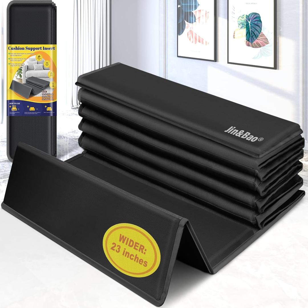 Jin&Bao Wider Couch Cushion Support for Sagging, Heavy Duty Solid Wood Sofa Cushion Support 23''x67.5'' Couch Supporter Under The Cushions/Sofa Bed Board 100% Saver Sagging (Black)