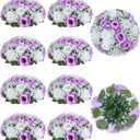 BLOSMON Fake Flowers Ball Wedding Centerpieces 10 Pcs Lilac Rose Babys Breath Artificial Flowers Center Pieces Decoration for Table Silk Kissing Floral Bouquet Arrangements for Home Party DIY Decor