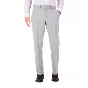 Perry Ellis Mens Modern-Fit Casual Trouser Pants, Felt Grey, 33W x 32L