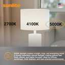 Sunlite Compact Fluorescent PLD 4-Pin Double U-Shaped Twin Tube, 18 Watts, 120 Volts, 1080 Lumens, 5000K Daylight, 4-Pin G24q2 Base, 10 Pack