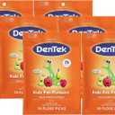 DenTek Fun Flossers Kids Floss Picks with Wild Fruit Flavor, 75 Count, Pack of 6
