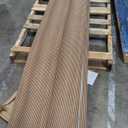 Art3d 4-Pack Glue-On Fine Bar Wainscoting Panel for Interior Wall Decor - 104 x 12 Inch Polystyrene Ultralight Slim Slat Wall Panels for Living Room Bedroom, Teak