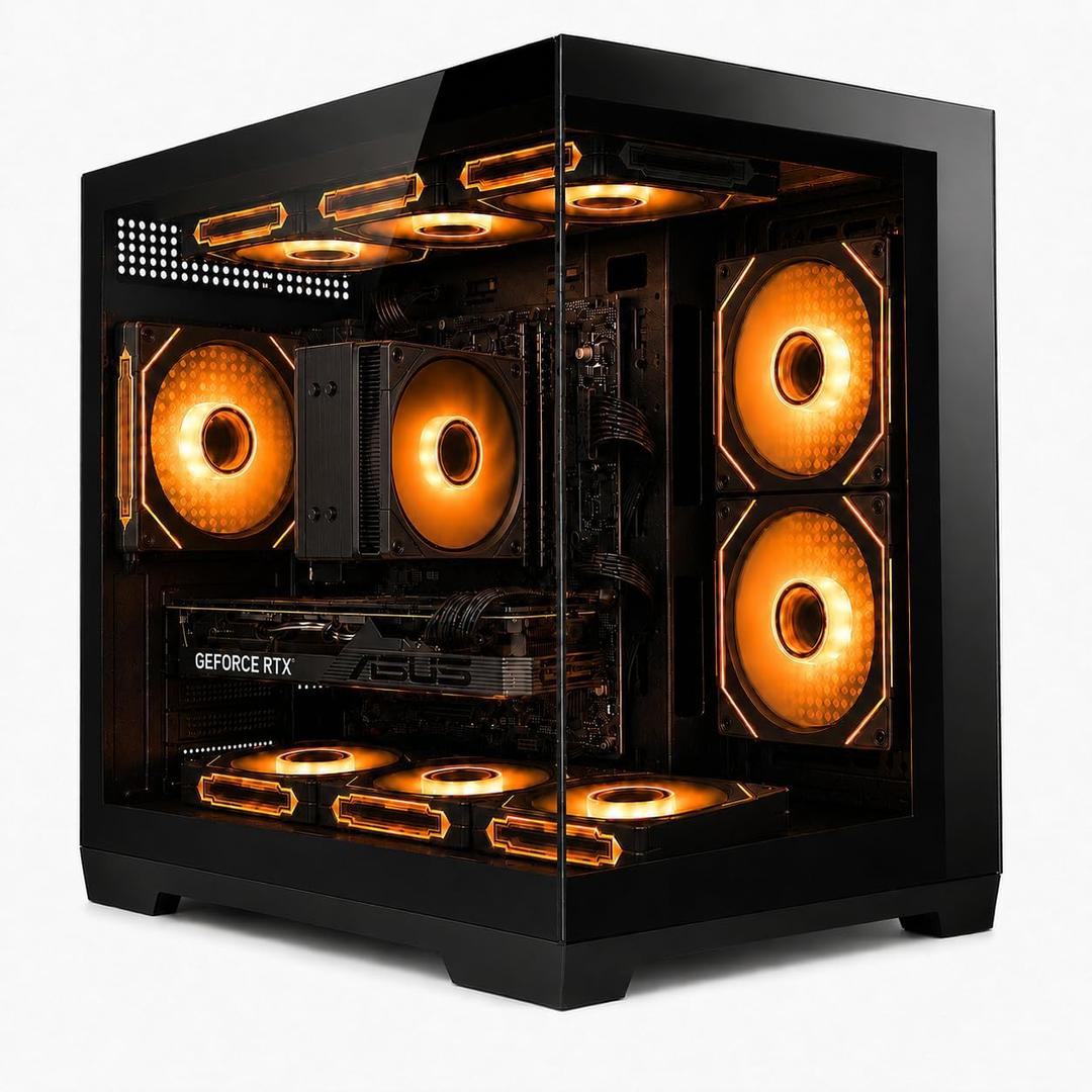 Gaming PC Desktop – Ryzen 7 5800X up to 4.7GHz, RTX 5050 8GB GDDR6,  1 TB,16GB DDR4 RAM, 1TB NVMe SSD, WiFi 6 & BT 5.4, 9× ARGB Fans, 650W PSU, WIN11P, RGB Keyboard & Mouse