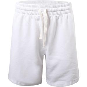PROGO USA Mens Shorts Classic Fleece Workout Shorts - Men Shorts Casual with Elastic Waist (White, S)