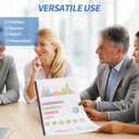 Report Covers - 12 Set Clear Report Covers with Sliding Bar, Report Folders with Clear Cover for A4 and Letter Size Paper, Presentation Folders for School, Office & Home Use