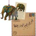 2 x Friend Gift for Women - Friendship Gifts for Women - Elephant Gift for Girls - Friend Ornaments - Christmas Ornament 2025 - White Elephant Gifts - Xmas Tree Funny Decoration, Exchange