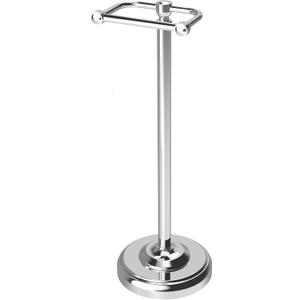 Toilet Paper Holder Stand, Toilet Paper Holder Free Standing,Post Pivoting Design & Stable Weighted Base SUS304 Stainless Steel for Bathroom (Chrome)