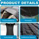Breling 8ft x 100ft Non-Woven Geotextile Fabric with 30 Pcs Stakes 5 oz Heavy Duty Geotextile Weed Barrier Fabric Under Gravel Driveway Underlayment for Drainage Gravel Gardening Landscaping