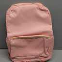 Cunno 1 Piece Nylon Backpack Kids School Backpack for Toddler Girls Boys Plain Waterproof Preppy Bookbags Travel for Student (Pink)