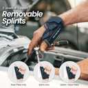CURECARE New Upgraded 2 in 1 Thumb Brace, Removable Thumb Spica Splint Left Right Hand with 3 Level Stability, Reversible Thumb Support for CMC, De Quervains Tendonitis, Trigger Thumb (S/M, Black)