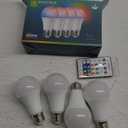 Smart Light Bulbs 4Pack with Remote, A19 E26 800LM LED Color Changing Light Bulb, WiFi & Bluetooth 5.0, Warm to Cool White, Dimmable, RGB Smart Home Lighting Work with Alexa Google Assistant