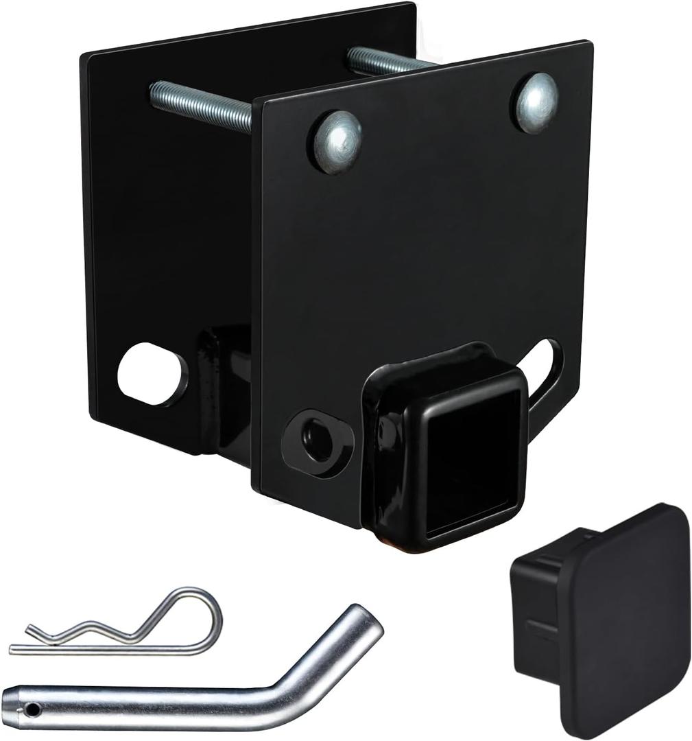 TOPSHINE RV Bumper Hitch Receiver, 2-Inch Adapter, 3500 LBS Capacity, Fits 4x4 Inch Square RV Bumper