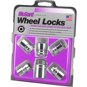 McGard 24552 Chrome Cone Seat Wheel Locks (M12 x 1.25 Thread Size) - Set of 5