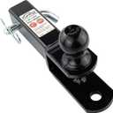 TOPTOW ATV/UTV Trailer Hitch Towing Ball Mounts, 2-Inch Ball, Clevis Pin, Fits 2-Inch Receiver