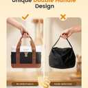 LOVEVOOK Insulated Lunch Bag for Women & Men - Cooler Lunch Tote and Lunch Box for Work and Travel, Black-beige-brown