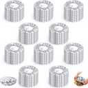100 Pcs Reusable Aluminum Foil Food Covers, Pop-Up Tin Foil Food Insulation Cover, Kitchen Fresh-Keeping Insulation Film for Home Dining Parties Outdoor Picnics Fits Plates, Bowls, and Containers