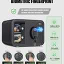 Biometric Safe with Fingerprint Lock, 1.0 Cu.ft Digital Safe Box, Black