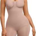 FeelinGirl Shapewear Bodysuit Tummy Control Seamless Sculpting Butt Lifter Body Shaper for Women (X-Large-XX-Large, Warm Sand)