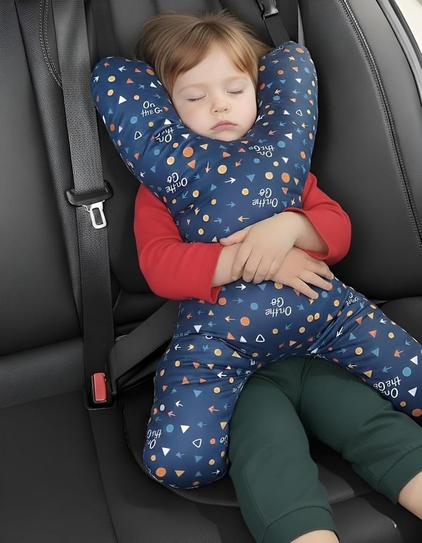 X Shape Travel Pillow  Neck & Head Support Cushion for Airplane, Car, Train & Office  Comfortable Travel Neck Pillow for Sleeping  Compact Portable Neck Pillow for Adults & Kids