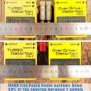 Flat Low Profile Guitar Patch Cable 12 inch 1 foot for Effects Pedals, 1/4 inch Right-Angle, White, 3-Pack New Version