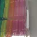 novelinks Transparent 4" x 6" Photo Organizers and Photo Storage Box with Handle, 16 Inner Photo Cases, Portable Picture Organizers & Photo Storage Containers (Multi-Colored)