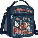 Clastyle Hero Insulated Kids Lunch Bag Large Thermal Cooler Bag for Boy Picnic School Lunch Box Tote,Blue Rugby