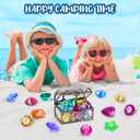 DISHIO Diving Gem Pool Toys 16PCS Large Swimming Pool Toy Set with Pirate Treasure Box Chest for Kids Toddlers Underwater Sinking Dive Gems Colorful Diamond Diving Toys for Swimming Training