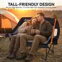 Huskfirm High Back Double Camping Chair 2 Person Camping Chair Low Seat Loveseat Camping Chair Fully Padded Oversized Camping Couch for Adults - Supports 650 LBS with Cup Holders Carry Bag - Black, 11.4 x 9.84 x 42 inches
