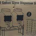 2 Gallon Glass Drink Dispensers For PartiesLemonade Beverage Dispenser With Stand And Spigot For BBQ, Picnic, Party,Laundry Detergent Dispenser