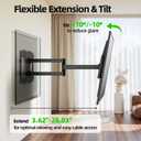 USX MOUNT 8" Sliding Design/Heavy Duty Full Motion TV Wall Mount for 32-120" TVs, Ultra-Large Dual Arm Mount for 16/18/24" Studs with Swivel,Tilt&Level/Preassembled, Max VESA 800x600 up to 165lbs