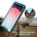 Compatible with iPhone 11 Pro Max Case, Waterproof Full Body Rugged Clear Slim Case with Built-in Screen Protector Heavy Duty Shockproof Cover Underwater Cases for Apple iPhone 11 Pro Max (Teal)