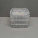 New Brothread 4 Layers Stackable Clear Storage Box/Organizer for Holding 80 Spools Home Embroidery & Sewing Thread (Spool Size Requirement: Height2.2"/5.6CM; Width1.69"/4.3CM)