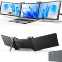 15 1080P FHD Laptop Screen Extender, Portable Triple Monitor for Laptop, Compatible 15"-17" with USB-C/HDMI Port, Plug and Play for Mac/Windows/Android, Triple Screen for Multitasking