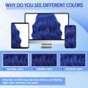 Pastel Blue Wavy Bob Wig for Women, Short Shoulder Length Synthetic Wig with Bangs, Natural Looking Lightweight Hairpiece for Daily Wear & Cosplay Costume Party