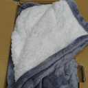 Homemate Heated Blanket Electric Throw - 50"x60" Heating Blanket Throw 1/2/4/6/8 Hours Auto-Off 10 Heat Level Over-Heat Protection Flannel Sherpa ETL Certification (01 - Light Grey)