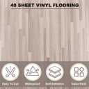 AKOLAFE 40 Sheet Vinyl Flooring 12x12 Peel and Stick Floor Tile Waterproof Clearance Vinyl Floor Tiles Striated Wood Self Adhesive Floor Tiles Sticky Laminate Flooring for Bathroom Kitchen Basement RV