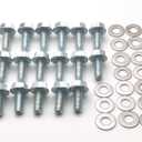 Transmission Pan Bolts and Washers Kit Fit for Chevy GM TH350 TH400 Powerglide Ford C4 C5 C6 AOD FMX Chrysler 904 727 Torqueflite Automatic Trans Hex Flange Bolts 5/16-18,17PCS