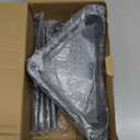 Orimade Rustproof 3 Tier Floor Standing Corner Shower Caddy Organizer, Plastic Metal Splicing Floor Corner Shelf Rack Stands for Bathroom, Grey