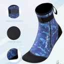 XUKER Neoprene Water Socks for Kids Toddlers 3mm Sand Proof Beach Volleyball Socks Diving Boots for Outdoor Water Sports (Blue)