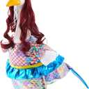 Mermaid Porch Goose Outfits with Wigs Halloween Mermaid Costume for 23 Inch Cement Porch Goose Statue Clothes for Holiday Halloween Christmas Outdoor Patio Yard Lawn Decoration