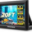 Inflatable Movie Screen Outdoor, 20FT Blow Up Projector Screen for Outside with Air Blower and Carry Bag, Support Front & Rear Projection Easy Set Up for Backyard Movie Night Pool Party