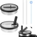 40 oz Stanley lid replacement, for Stanley H2.0 Quencher Cup Accessories, Stanley cup lid replacement 40 oz, tumbler lid replacement, 2pack, Black