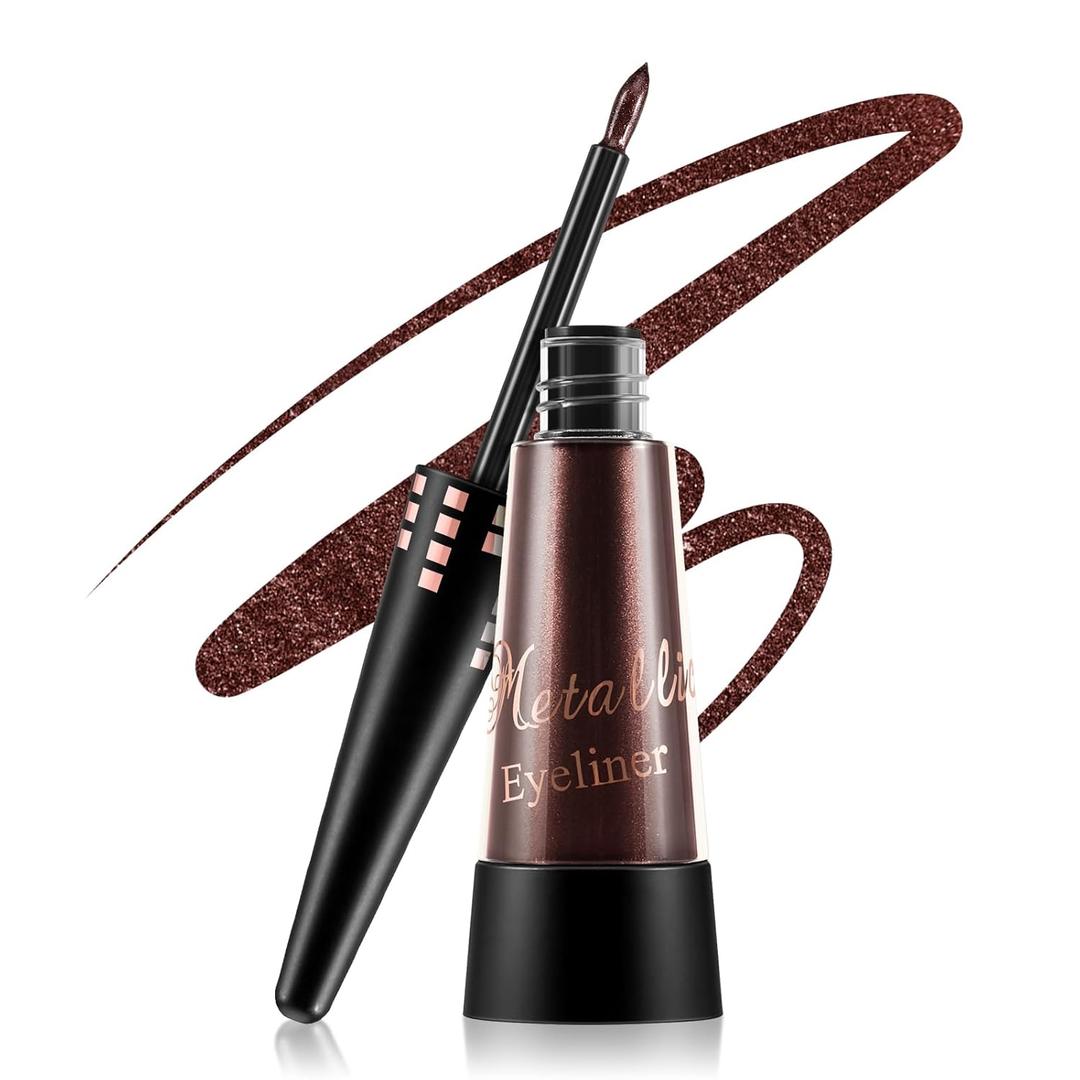 Boobeen Glitter Liquid Eyeliner Colorful, Shimmer Long Lasting Metallic Eyeliner Makeup, Waterproof Eyeliner Pen With Precision Brush Tip, Goes on Smoothly